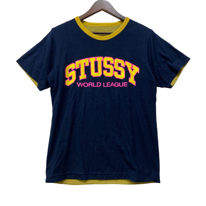 【中古品】【メンズ】 STUSSY ステューシー STUSSY WORLD LEAGUE REVERSIBLE S S TEE ステューシー ワールド リーグ リバーシブル ショートスリーブ Tシャツ トップス 半袖 142-260712-ya-11-izu サイズ：S カラー：ネイビー/イエロー 万代Net店