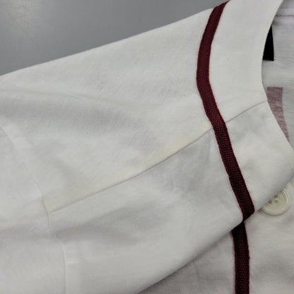 【中古品】【レディース】 STUSSY ステューシー STUSSY 01 BASEBALL S/S SHIRT ベースボール ショートスリーブ シャツ 半袖 168-260720-as-01-izu サイズ：M カラー：ホワイト 万代Net店