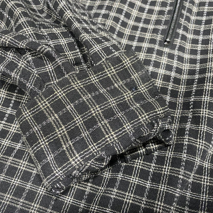 【中古品】【メンズ】 COOTIE PRODUCTIONS クーティープロダクションズ AMUNDSEN CHECK OVERSIZED HALF ZIP L/S SHIRTS アムンゼンチェック オーバーサイズ ハーフジップ 長袖シャツ 142-260624-as-07-izu サイズ：L カラー：ブラック系 万代Net店