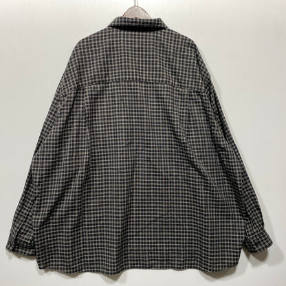 【中古品】【メンズ】 COOTIE PRODUCTIONS クーティープロダクションズ AMUNDSEN CHECK OVERSIZED HALF ZIP L/S SHIRTS アムンゼンチェック オーバーサイズ ハーフジップ 長袖シャツ 142-260624-as-07-izu サイズ：L カラー：ブラック系 万代Net店