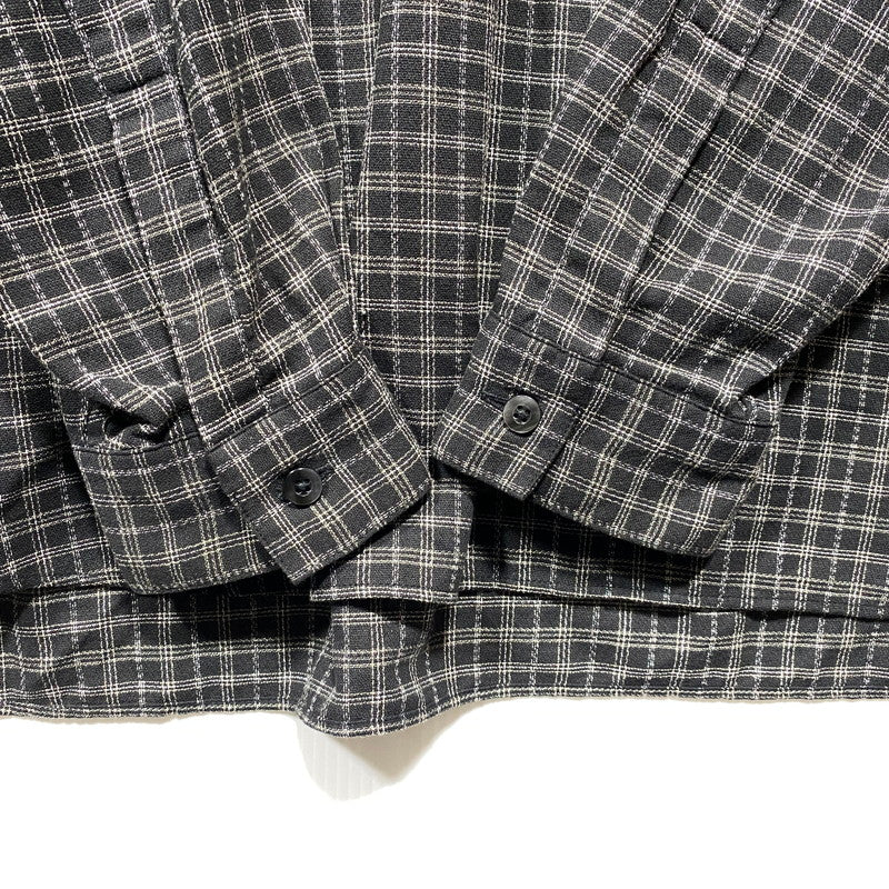 【中古品】【メンズ】 COOTIE PRODUCTIONS クーティープロダクションズ AMUNDSEN CHECK OVERSIZED HALF ZIP L/S SHIRTS アムンゼンチェック オーバーサイズ ハーフジップ 長袖シャツ 142-260624-as-07-izu サイズ：L カラー：ブラック系 万代Net店