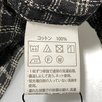 【中古品】【メンズ】 COOTIE PRODUCTIONS クーティープロダクションズ AMUNDSEN CHECK OVERSIZED HALF ZIP L/S SHIRTS アムンゼンチェック オーバーサイズ ハーフジップ 長袖シャツ 142-260624-as-07-izu サイズ：L カラー：ブラック系 万代Net店