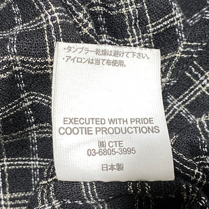 【中古品】【メンズ】 COOTIE PRODUCTIONS クーティープロダクションズ AMUNDSEN CHECK OVERSIZED HALF ZIP L/S SHIRTS アムンゼンチェック オーバーサイズ ハーフジップ 長袖シャツ 142-260624-as-07-izu サイズ：L カラー：ブラック系 万代Net店