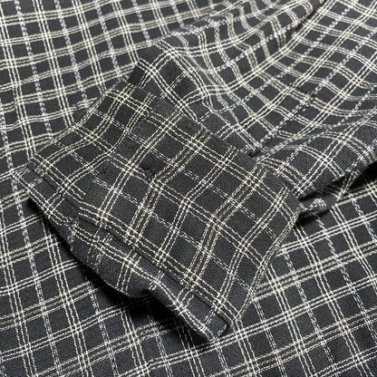 【中古品】【メンズ】 COOTIE PRODUCTIONS クーティープロダクションズ AMUNDSEN CHECK OVERSIZED HALF ZIP L/S SHIRTS アムンゼンチェック オーバーサイズ ハーフジップ 長袖シャツ 142-260624-as-07-izu サイズ：L カラー：ブラック系 万代Net店