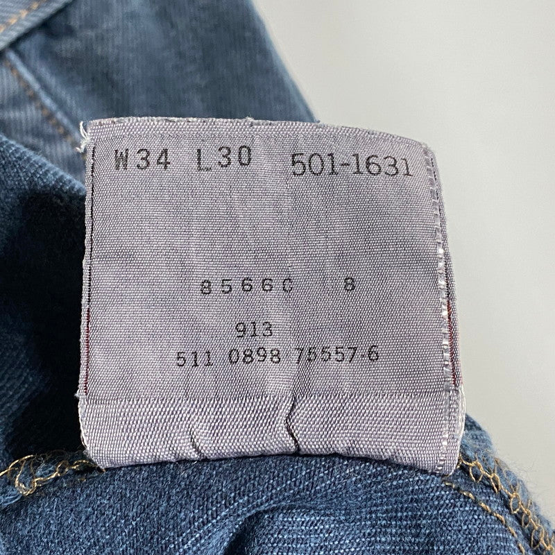【中古品】【メンズ】 Levi's リーバイス DENIM PANTS 501-1631 デニムパンツ 刻印511M USA製 後染め ジーンズ 157-260623-as-14-izu サイズ：34×30 カラー：ブルー系 万代Net店