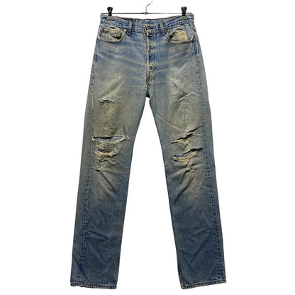 【現状渡し品】【メンズ】 Levi's リーバイス 501XX DENIM PANTS 2501-0117 デニムパンツ 刻印653 USA製 ジーンズ 157-260623-as-16-izu サイズ：35×40 カラー：ライトインディゴ 万代Net店