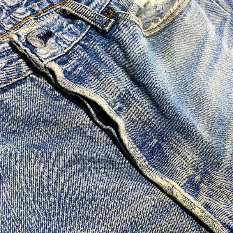 【現状渡し品】【メンズ】 Levi's リーバイス 501XX DENIM PANTS 2501-0117 デニムパンツ 刻印653 USA製 ジーンズ 157-260623-as-16-izu サイズ：35×40 カラー：ライトインディゴ 万代Net店