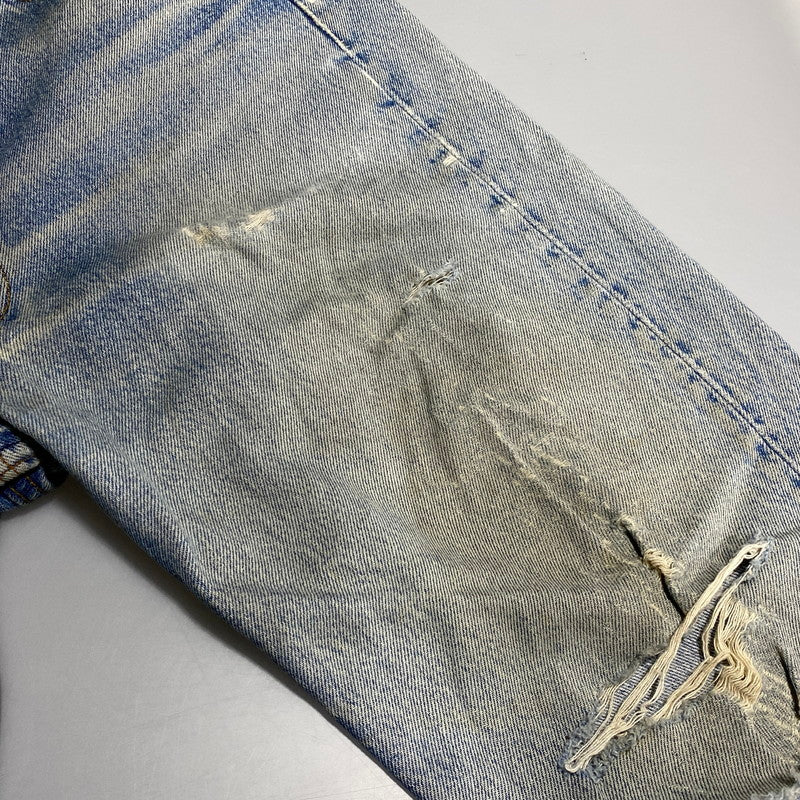 【現状渡し品】【メンズ】 Levi's リーバイス 501XX DENIM PANTS 2501-0117 デニムパンツ 刻印653 USA製 ジーンズ 157-260623-as-16-izu サイズ：35×40 カラー：ライトインディゴ 万代Net店