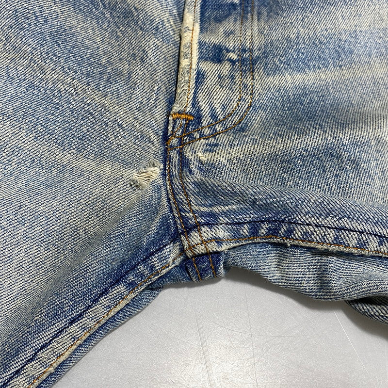 【現状渡し品】【メンズ】 Levi's リーバイス 501XX DENIM PANTS 2501-0117 デニムパンツ 刻印653 USA製 ジーンズ 157-260623-as-16-izu サイズ：35×40 カラー：ライトインディゴ 万代Net店