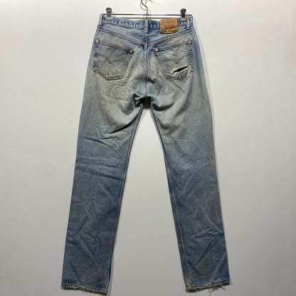 【現状渡し品】【メンズ】 Levi's リーバイス 501XX DENIM PANTS 2501-0117 デニムパンツ 刻印653 USA製 ジーンズ 157-260623-as-16-izu サイズ：35×40 カラー：ライトインディゴ 万代Net店