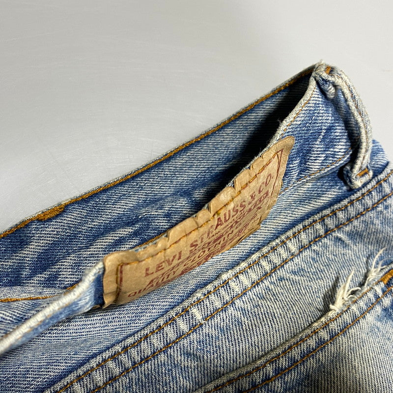 【現状渡し品】【メンズ】 Levi's リーバイス 501XX DENIM PANTS 2501-0117 デニムパンツ 刻印653 USA製 ジーンズ 157-260623-as-16-izu サイズ：35×40 カラー：ライトインディゴ 万代Net店