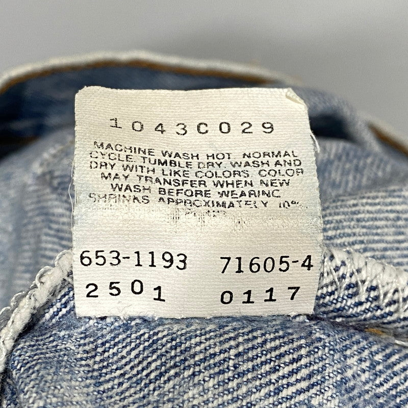 【現状渡し品】【メンズ】 Levi's リーバイス 501XX DENIM PANTS 2501-0117 デニムパンツ 刻印653 USA製 ジーンズ 157-260623-as-16-izu サイズ：35×40 カラー：ライトインディゴ 万代Net店