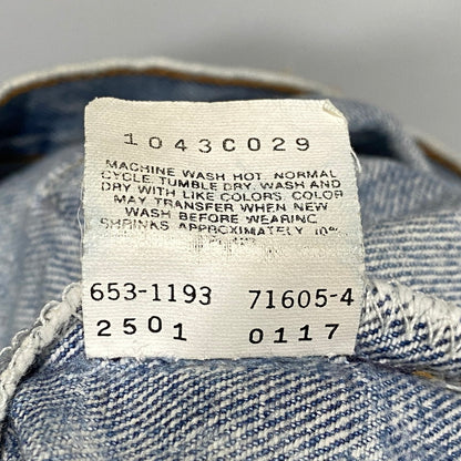 【現状渡し品】【メンズ】 Levi's リーバイス 501XX DENIM PANTS 2501-0117 デニムパンツ 刻印653 USA製 ジーンズ 157-260623-as-16-izu サイズ：35×40 カラー：ライトインディゴ 万代Net店