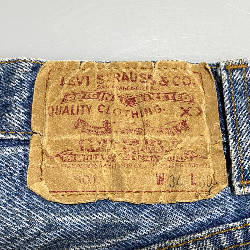 【中古品】【メンズ】 Levi's リーバイス DENIM PANTS 00501-0115 デニムパンツ 刻印501 USA製 ジーンズ 157-260623-as-15-izu サイズ：34×30 カラー：インディゴ 万代Net店