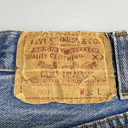【中古品】【メンズ】 Levi's リーバイス DENIM PANTS 00501-0115 デニムパンツ 刻印501 USA製 ジーンズ 157-260623-as-15-izu サイズ：34×30 カラー：インディゴ 万代Net店