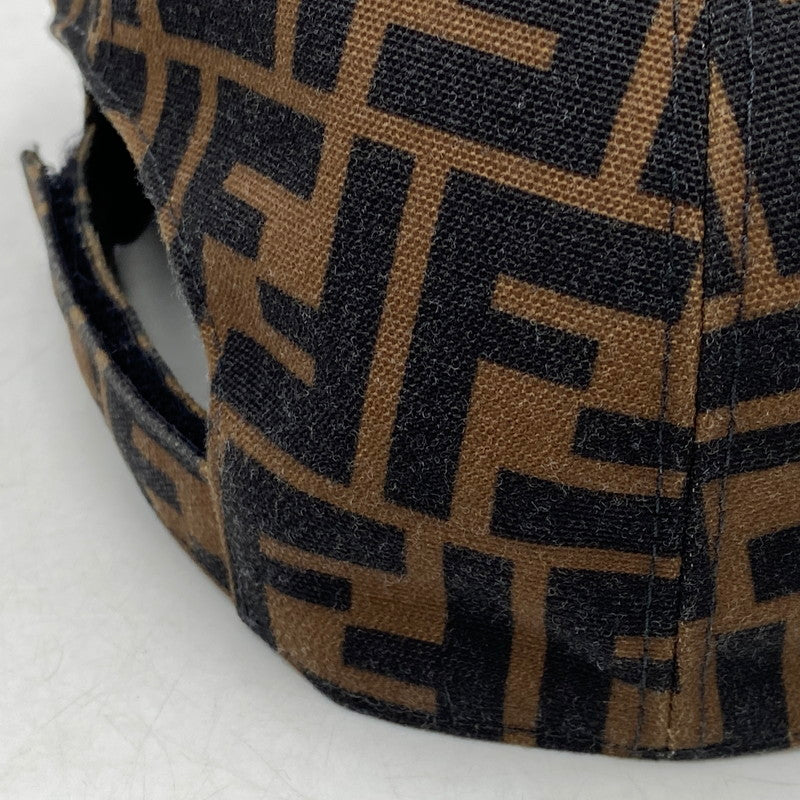 【中古品】【メンズ/レディース】 FENDI フェンディ FXQ768 A660 TU 65050010 ズッカ柄 BASEBALL CAP ベースボール キャップ 帽子 183-260624-cs-05-izu サイズ：F カラー：ブラウン 万代Net店