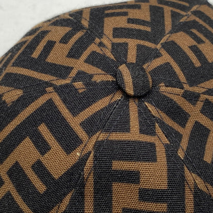 【中古品】【メンズ/レディース】 FENDI フェンディ FXQ768 A660 TU 65050010 ズッカ柄 BASEBALL CAP ベースボール キャップ 帽子 183-260624-cs-05-izu サイズ：F カラー：ブラウン 万代Net店