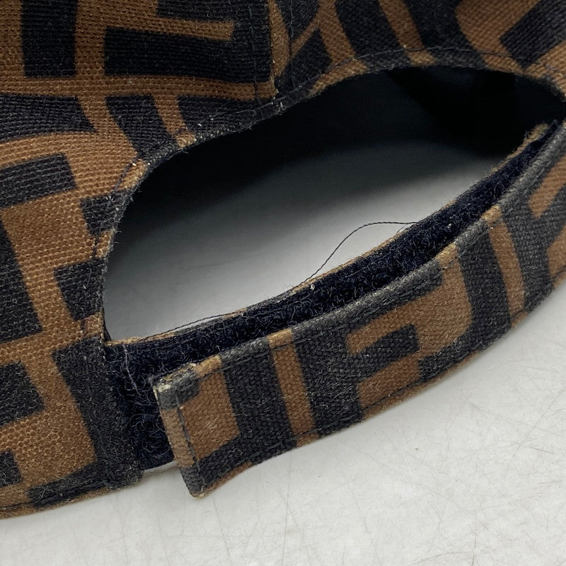 【中古品】【メンズ/レディース】 FENDI フェンディ FXQ768 A660 TU 65050010 ズッカ柄 BASEBALL CAP ベースボール キャップ 帽子 183-260624-cs-05-izu サイズ：F カラー：ブラウン 万代Net店