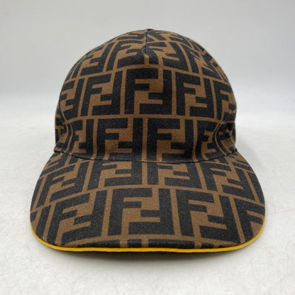 【中古品】【メンズ/レディース】 FENDI フェンディ FXQ768 A660 TU 65050010 ズッカ柄 BASEBALL CAP ベースボール キャップ 帽子 183-260624-cs-05-izu サイズ：F カラー：ブラウン 万代Net店