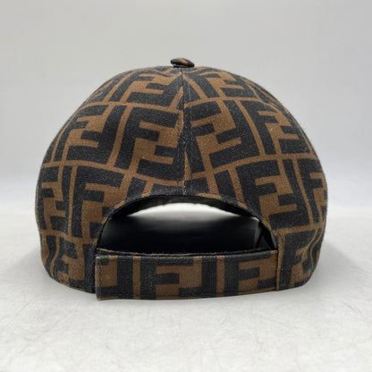 【中古品】【メンズ/レディース】 FENDI フェンディ FXQ768 A660 TU 65050010 ズッカ柄 BASEBALL CAP ベースボール キャップ 帽子 183-260624-cs-05-izu サイズ：F カラー：ブラウン 万代Net店
