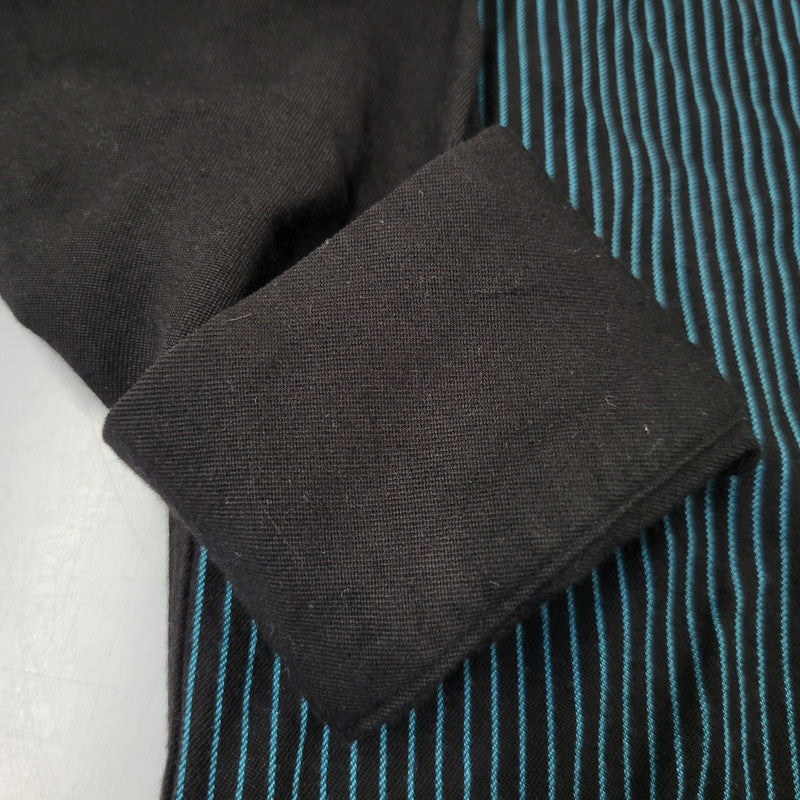 【中古品】【メンズ】 WACKO MARIA ワコマリア LS STRIPE SHIRT ロングスリーブ ストライプ シャツ トップス 長袖 142-260702-cs-03-izu サイズ：M カラー：ブラック×グリーン系 万代Net店