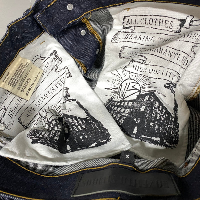 【中古品】【メンズ】 NO FAITH STUDIOS ノーフェイスストゥディオス RAW DENIM JAPANESE LOOSE FIT ロウ デニム ジャパニーズ ルーズ フィット デニムパンツ ズボン ボトムス 151-260626-ya-01-izu サイズ：S カラー：インディゴ 万代Net店