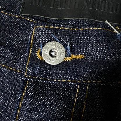 【中古品】【メンズ】 NO FAITH STUDIOS ノーフェイスストゥディオス RAW DENIM JAPANESE LOOSE FIT ロウ デニム ジャパニーズ ルーズ フィット デニムパンツ ズボン ボトムス 151-260626-ya-01-izu サイズ：S カラー：インディゴ 万代Net店