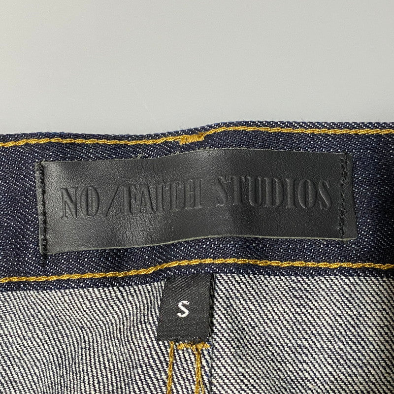 【中古品】【メンズ】 NO FAITH STUDIOS ノーフェイスストゥディオス RAW DENIM JAPANESE LOOSE FIT ロウ デニム ジャパニーズ ルーズ フィット デニムパンツ ズボン ボトムス 151-260626-ya-01-izu サイズ：S カラー：インディゴ 万代Net店