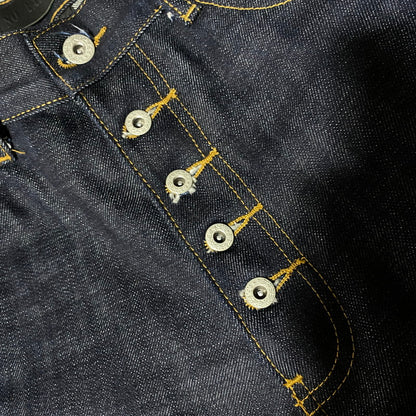 【中古品】【メンズ】 NO FAITH STUDIOS ノーフェイスストゥディオス RAW DENIM JAPANESE LOOSE FIT ロウ デニム ジャパニーズ ルーズ フィット デニムパンツ ズボン ボトムス 151-260626-ya-01-izu サイズ：S カラー：インディゴ 万代Net店