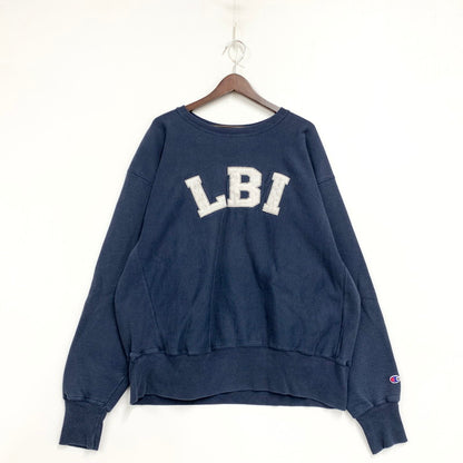 【中古品】【メンズ】 CHAMPION チャンピオン メキシコ製 00S LBI REVERSE WEAVE SWEATSHIRT リバース ウィーブ スウェット トップス 146-260801-yn-08-izu サイズ：XL カラー：ネイビー 万代Net店