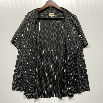 【中古品】【メンズ】 WACKO MARIA ワコマリア DOT STRIPE S S SHIRT ドット ストライプ ショートスリーブ シャツ トップス 半袖 142-260626-ya-07-izu サイズ：M カラー：ブラック×ホワイト 万代Net店