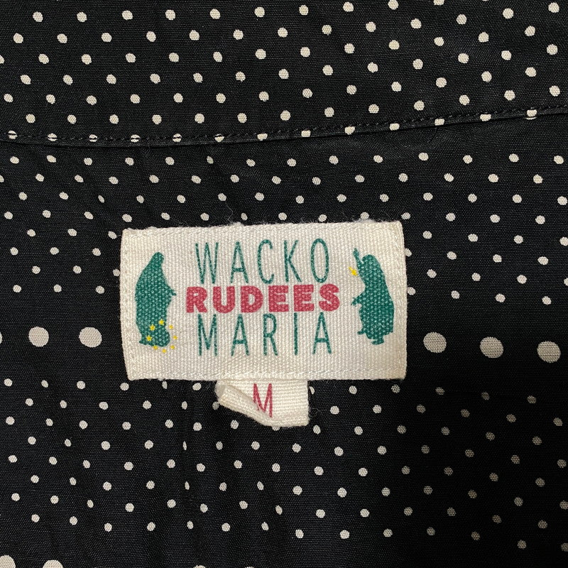 【中古品】【メンズ】 WACKO MARIA ワコマリア DOT STRIPE S S SHIRT ドット ストライプ ショートスリーブ シャツ トップス 半袖 142-260626-ya-07-izu サイズ：M カラー：ブラック×ホワイト 万代Net店