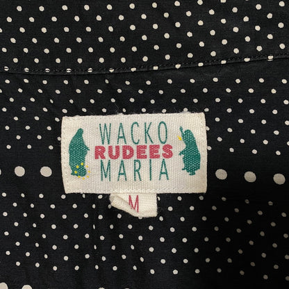【中古品】【メンズ】 WACKO MARIA ワコマリア DOT STRIPE S S SHIRT ドット ストライプ ショートスリーブ シャツ トップス 半袖 142-260626-ya-07-izu サイズ：M カラー：ブラック×ホワイト 万代Net店
