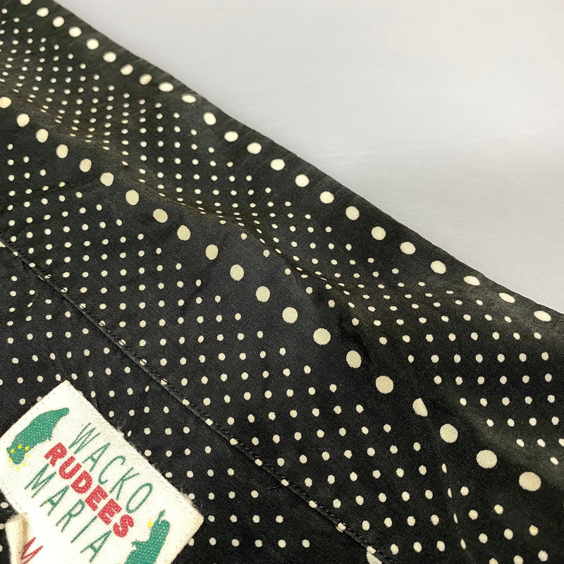 【中古品】【メンズ】 WACKO MARIA ワコマリア DOT STRIPE S S SHIRT ドット ストライプ ショートスリーブ シャツ トップス 半袖 142-260626-ya-07-izu サイズ：M カラー：ブラック×ホワイト 万代Net店