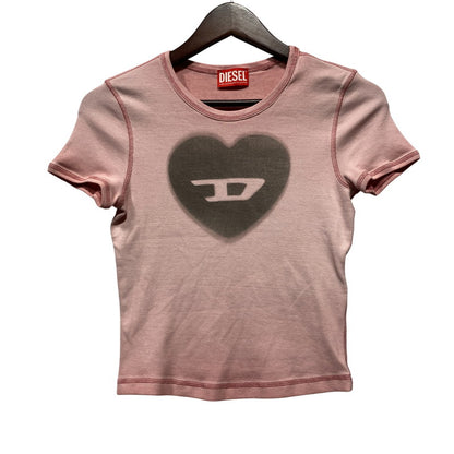 【中古品】【レディース】 DIESEL ディーゼル A12836-0SQAD 24SS T-ELE S S TEE ショートスリーブ Tシャツ トップス 半袖 170-260626-ya-06-izu サイズ：XS カラー：ピンク 万代Net店