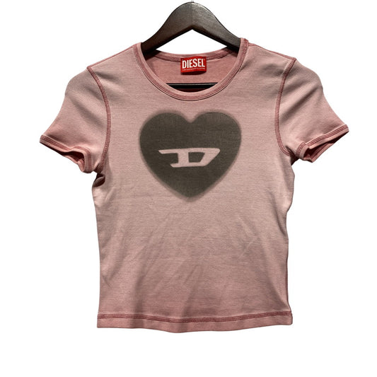 【中古品】【レディース】 DIESEL ディーゼル A12836-0SQAD 24SS T-ELE S S TEE ショートスリーブ Tシャツ トップス 半袖 170-260626-ya-06-izu サイズ：XS カラー：ピンク 万代Net店