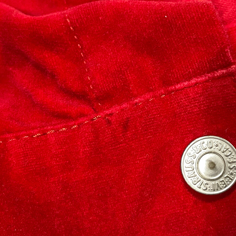 【中古品】【メンズ】 JUNYA WATANABE COMME DES GARCONS MAN ジュンヤ ワタナベ コム デ ギャルソン マン × 10・CORSO・COMO ディエチ コルソ コモ × LEVI'S リーバイス SUEDE TRUCKER JACKET アウター 140-260626-ya-09-izu サイズ：M カラー：レッド 万代Net店