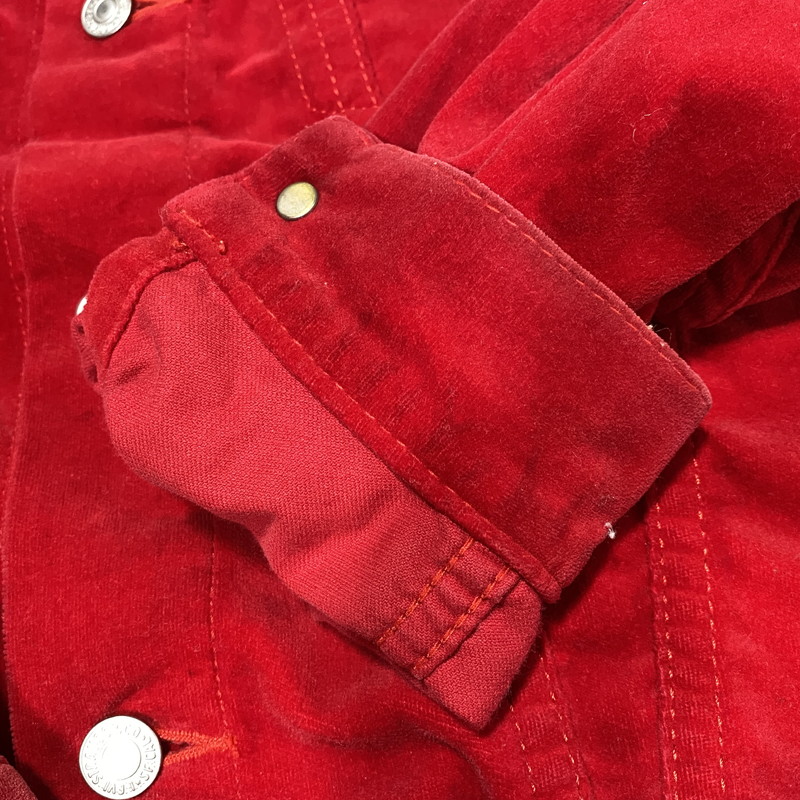 【中古品】【メンズ】 JUNYA WATANABE COMME DES GARCONS MAN ジュンヤ ワタナベ コム デ ギャルソン マン × 10・CORSO・COMO ディエチ コルソ コモ × LEVI'S リーバイス SUEDE TRUCKER JACKET アウター 140-260626-ya-09-izu サイズ：M カラー：レッド 万代Net店