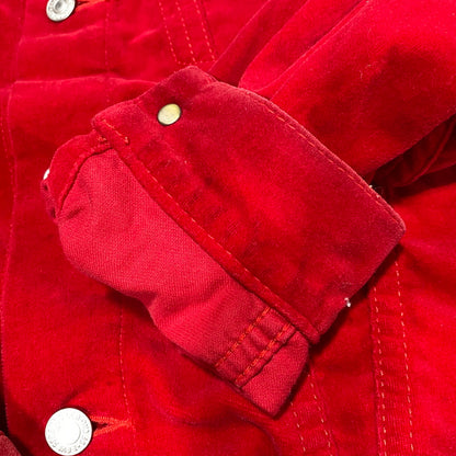 【中古品】【メンズ】 JUNYA WATANABE COMME DES GARCONS MAN ジュンヤ ワタナベ コム デ ギャルソン マン × 10・CORSO・COMO ディエチ コルソ コモ × LEVI'S リーバイス SUEDE TRUCKER JACKET アウター 140-260626-ya-09-izu サイズ：M カラー：レッド 万代Net店