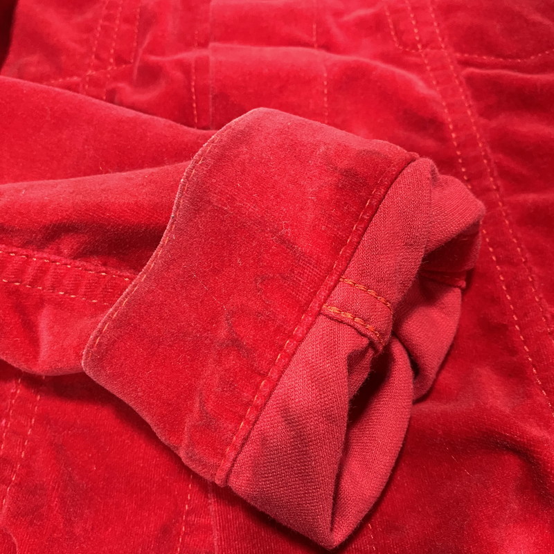 【中古品】【メンズ】 JUNYA WATANABE COMME DES GARCONS MAN ジュンヤ ワタナベ コム デ ギャルソン マン × 10・CORSO・COMO ディエチ コルソ コモ × LEVI'S リーバイス SUEDE TRUCKER JACKET アウター 140-260626-ya-09-izu サイズ：M カラー：レッド 万代Net店