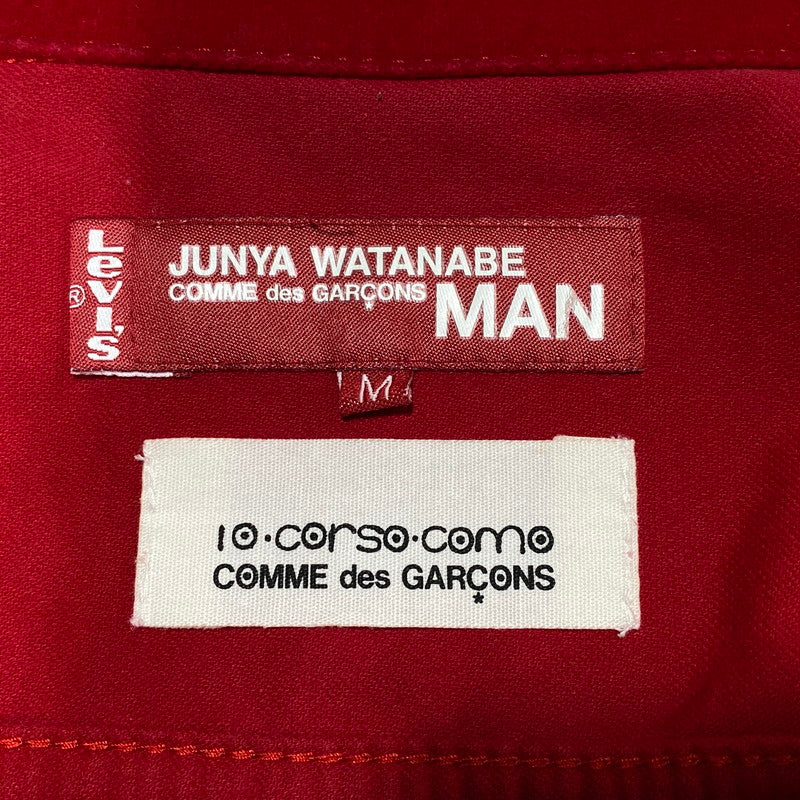 【中古品】【メンズ】 JUNYA WATANABE COMME DES GARCONS MAN ジュンヤ ワタナベ コム デ ギャルソン マン × 10・CORSO・COMO ディエチ コルソ コモ × LEVI'S リーバイス SUEDE TRUCKER JACKET アウター 140-260626-ya-09-izu サイズ：M カラー：レッド 万代Net店