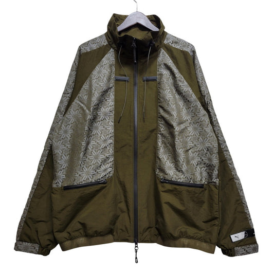 【中古品】【メンズ】 ANREALAGE アンリアレイジ × PUMA プーマ JACQUARD WOVEN JACKET 537077-62 ジャガード ウーブン ジャケット 140-260704-as-07-izu サイズ：L カラー：カーキ 万代Net店