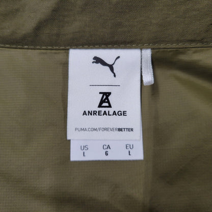 【中古品】【メンズ】 ANREALAGE アンリアレイジ × PUMA プーマ JACQUARD WOVEN JACKET 537077-62 ジャガード ウーブン ジャケット 140-260704-as-07-izu サイズ：L カラー：カーキ 万代Net店