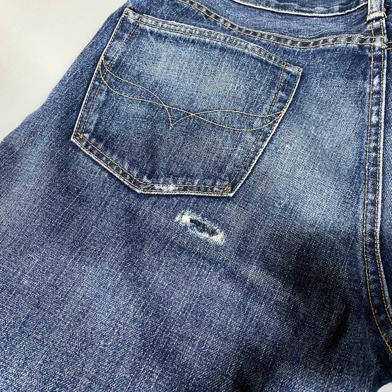 【中古品】【メンズ】 POLO RALPH LAUREN ポロ・ラルフローレン BUTTON FLY ボタンフライ PATCHWORK DISTRESSED DENIM PANTS パッチワーク ディストレスト デニム パンツ ズボン ボトムス 158-260626-ya-02-izu サイズ：33×32 カラー：インディゴ 万代Net店