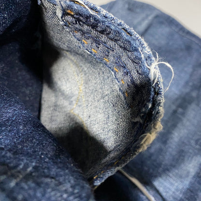 【中古品】【メンズ】 POLO RALPH LAUREN ポロ・ラルフローレン BUTTON FLY ボタンフライ PATCHWORK DISTRESSED DENIM PANTS パッチワーク ディストレスト デニム パンツ ズボン ボトムス 158-260626-ya-02-izu サイズ：33×32 カラー：インディゴ 万代Net店