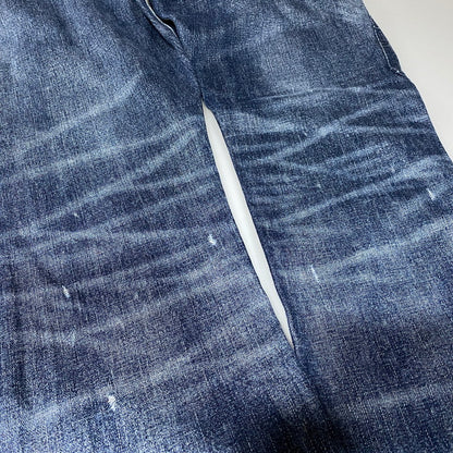 【中古品】【メンズ】 POLO RALPH LAUREN ポロ・ラルフローレン BUTTON FLY ボタンフライ PATCHWORK DISTRESSED DENIM PANTS パッチワーク ディストレスト デニム パンツ ズボン ボトムス 158-260626-ya-02-izu サイズ：33×32 カラー：インディゴ 万代Net店