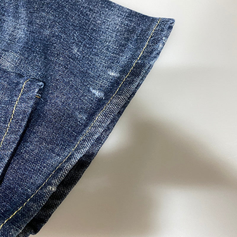 【中古品】【メンズ】 POLO RALPH LAUREN ポロ・ラルフローレン BUTTON FLY ボタンフライ PATCHWORK DISTRESSED DENIM PANTS パッチワーク ディストレスト デニム パンツ ズボン ボトムス 158-260626-ya-02-izu サイズ：33×32 カラー：インディゴ 万代Net店