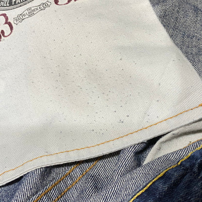 【中古品】【メンズ】 POLO RALPH LAUREN ポロ・ラルフローレン BUTTON FLY ボタンフライ PATCHWORK DISTRESSED DENIM PANTS パッチワーク ディストレスト デニム パンツ ズボン ボトムス 158-260626-ya-02-izu サイズ：33×32 カラー：インディゴ 万代Net店