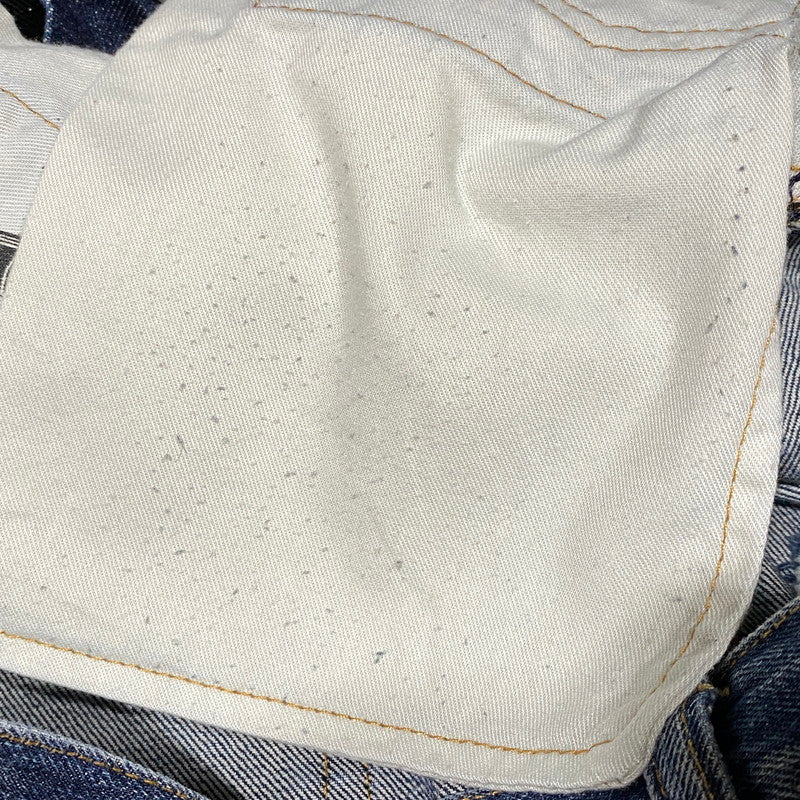 【中古品】【メンズ】 POLO RALPH LAUREN ポロ・ラルフローレン BUTTON FLY ボタンフライ PATCHWORK DISTRESSED DENIM PANTS パッチワーク ディストレスト デニム パンツ ズボン ボトムス 158-260626-ya-02-izu サイズ：33×32 カラー：インディゴ 万代Net店