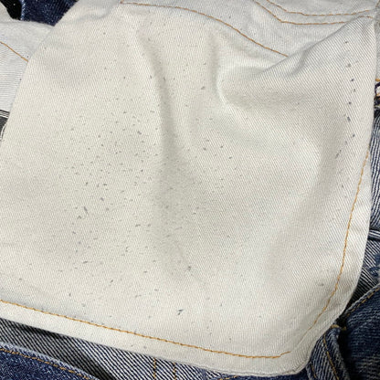 【中古品】【メンズ】 POLO RALPH LAUREN ポロ・ラルフローレン BUTTON FLY ボタンフライ PATCHWORK DISTRESSED DENIM PANTS パッチワーク ディストレスト デニム パンツ ズボン ボトムス 158-260626-ya-02-izu サイズ：33×32 カラー：インディゴ 万代Net店